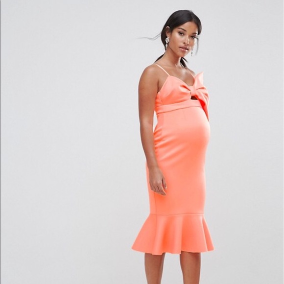 NWT ASOS maternity giant bow dress scuba - Picture 4 of 4